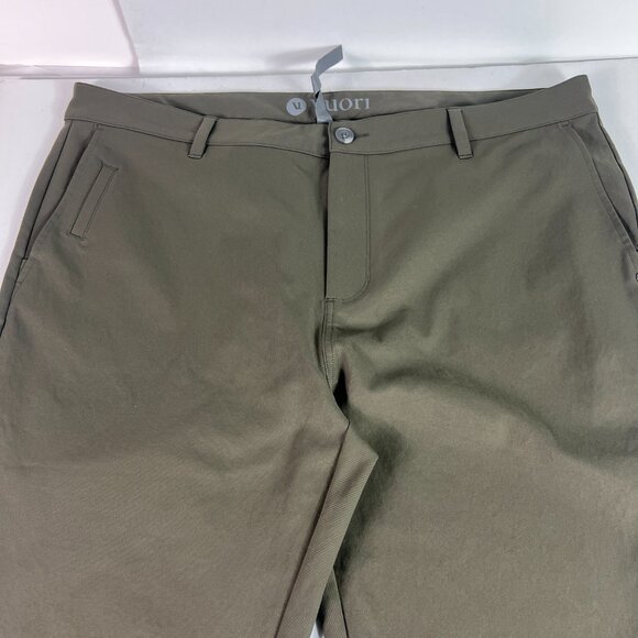Vuori Pants Men's 40x30* Straight Green Performance Golf Chino Slacks Tag 38 - Picture 2 of 16